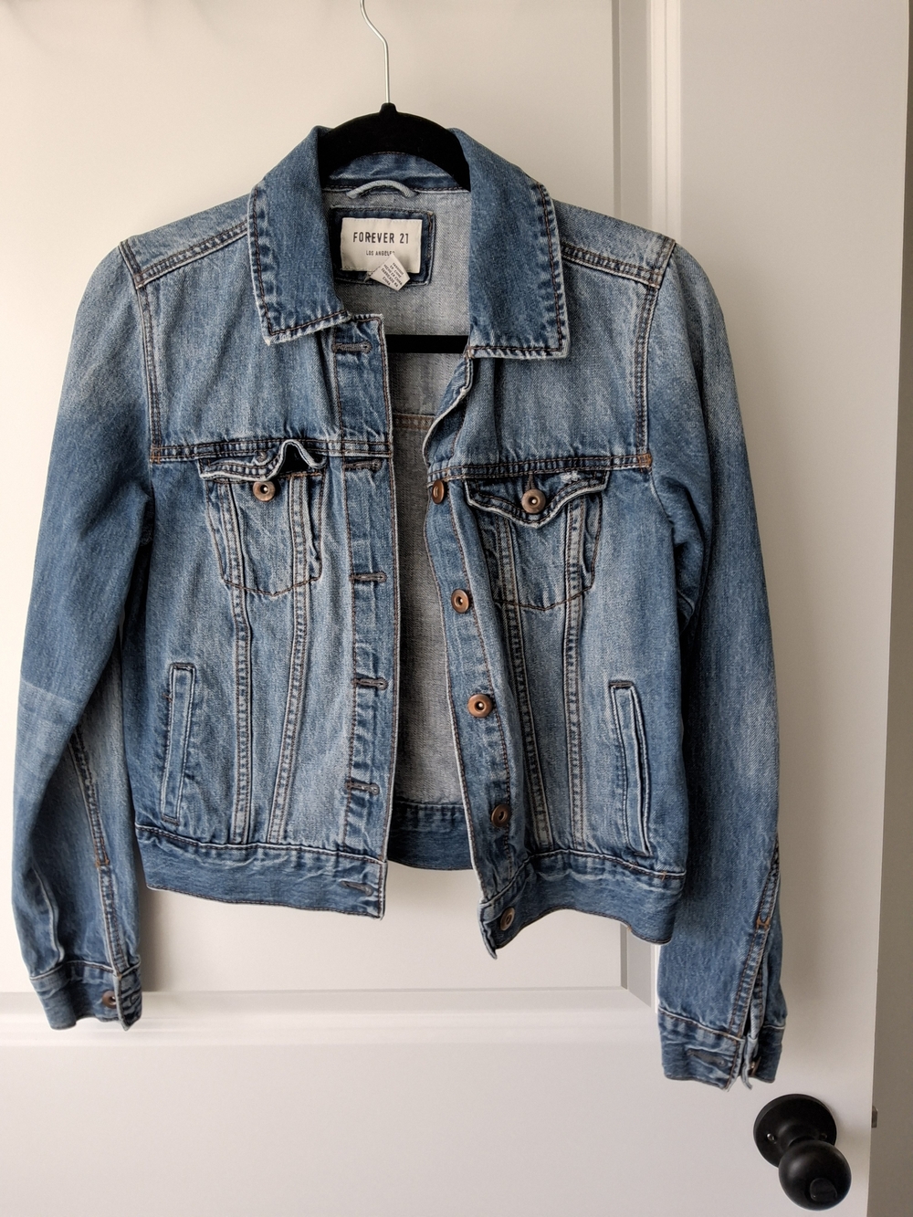 Forever 21 Light Blue Washed Denim Jacket